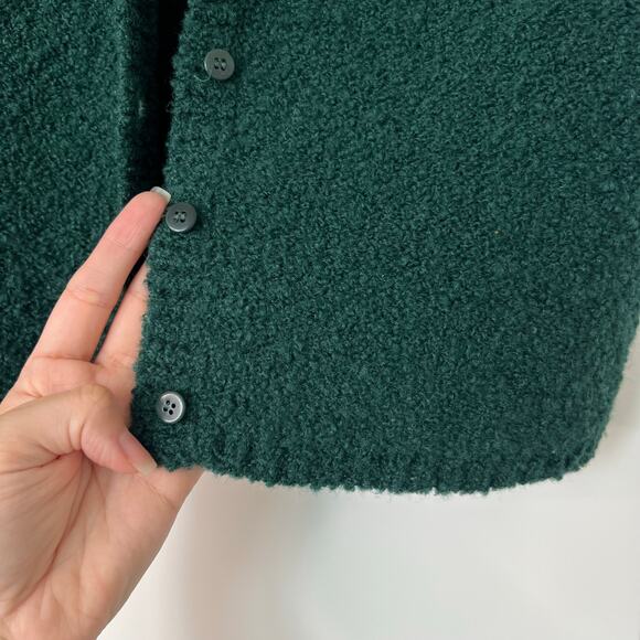 Preview Collection Green Wool Blend Button‎ Vest Sweater Size M Minimalist 90s - Picture 7 of 9